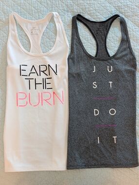 Nike Dri-FIT Racerback Tank Lot of 2 Women's M White Gray